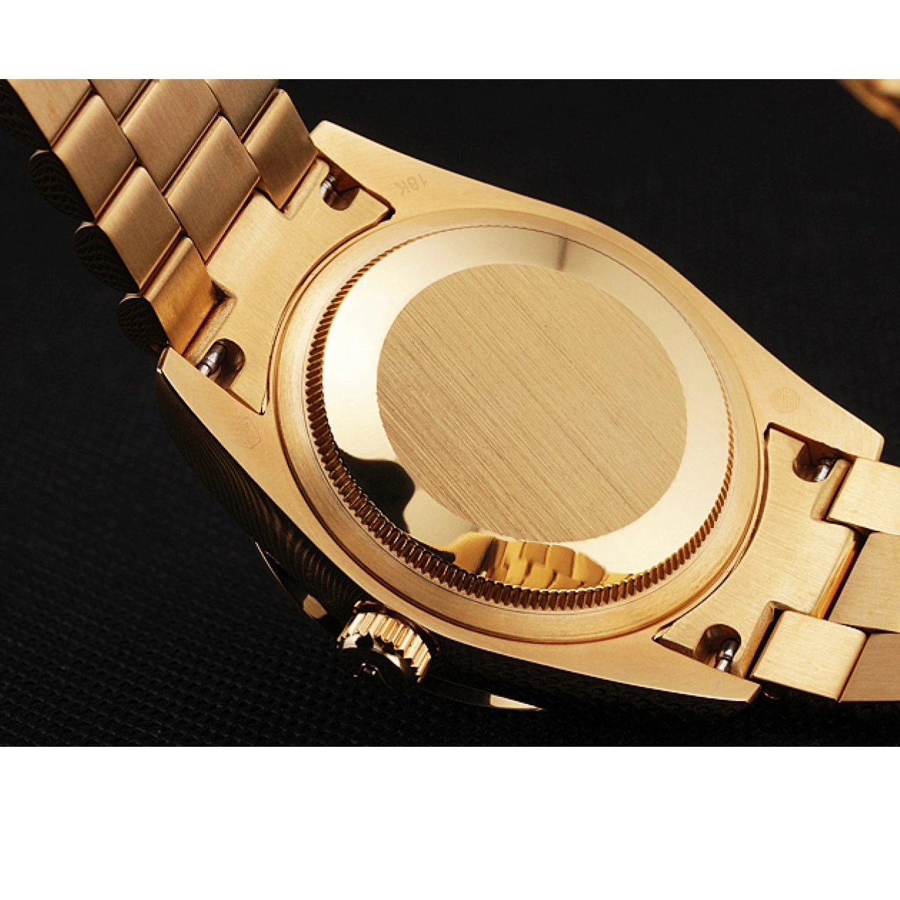 Aaa replica watch Date Yellow Swiss Diamond Gold Pave Day Rolex 0708